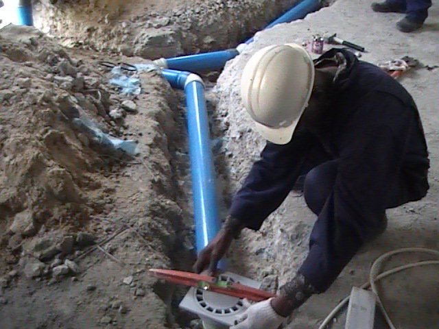 dvc00207 Floor drain setting